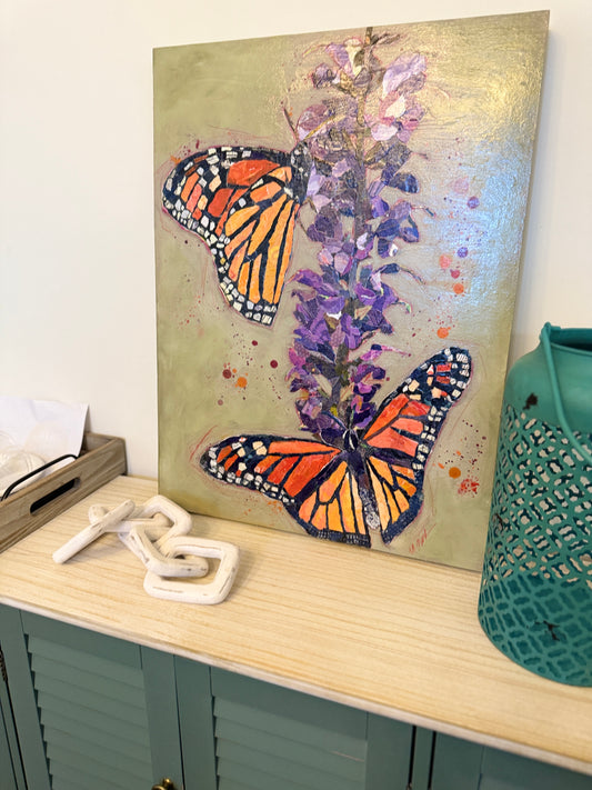 Just the Two of Us — 18x24” Mixed Media Collage