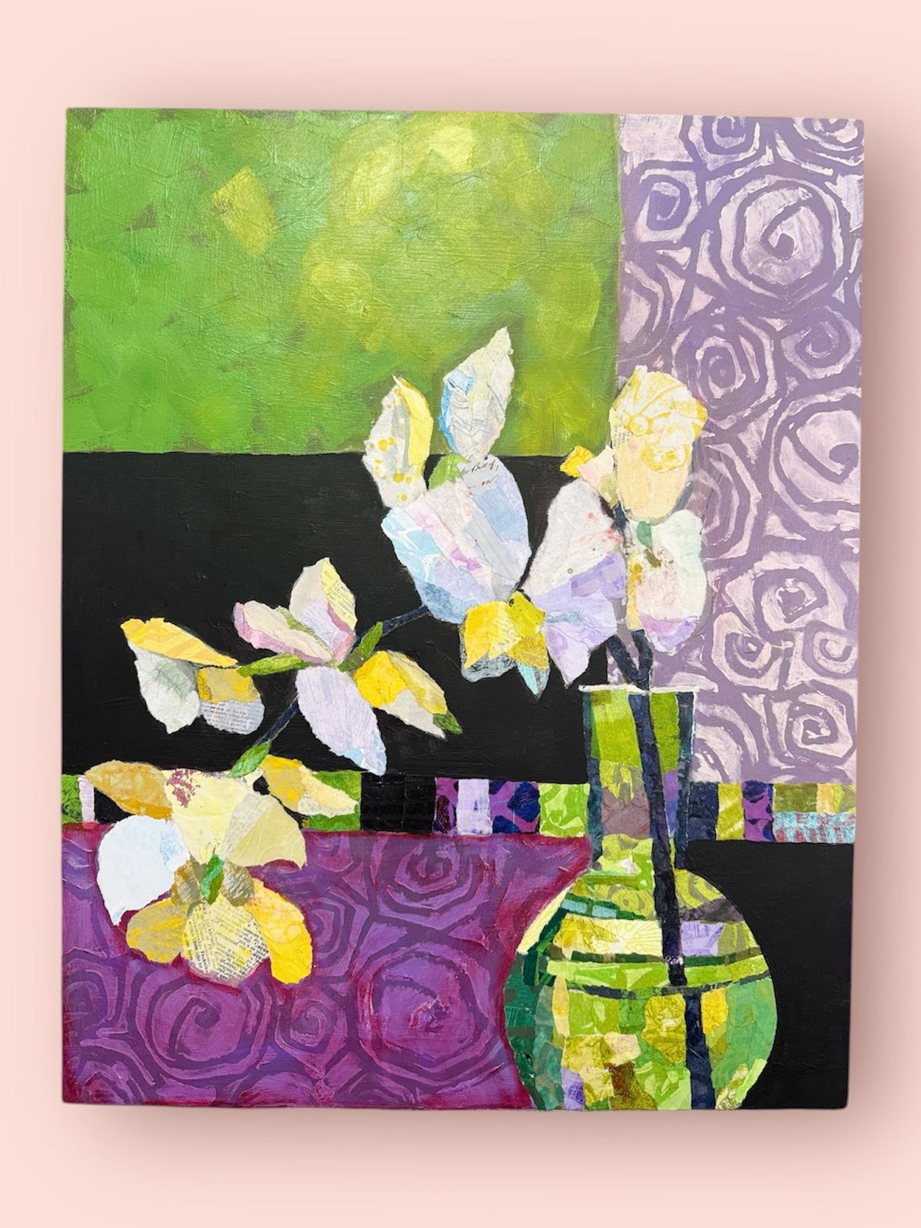 Elphie 16 x 20 Mixed Media Collage