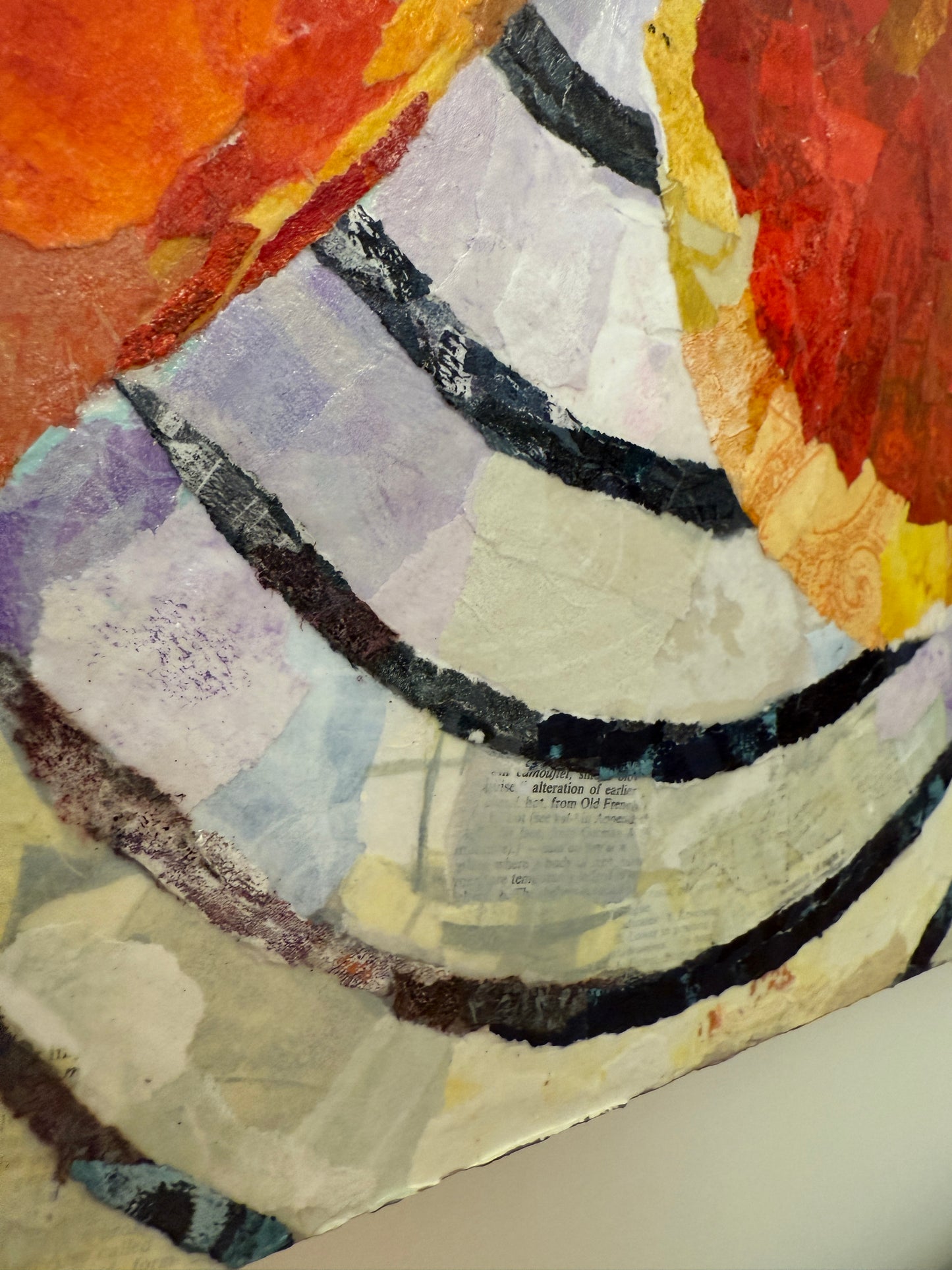 Petal to the Metal - Original Mixed Media Floral Collage (36")