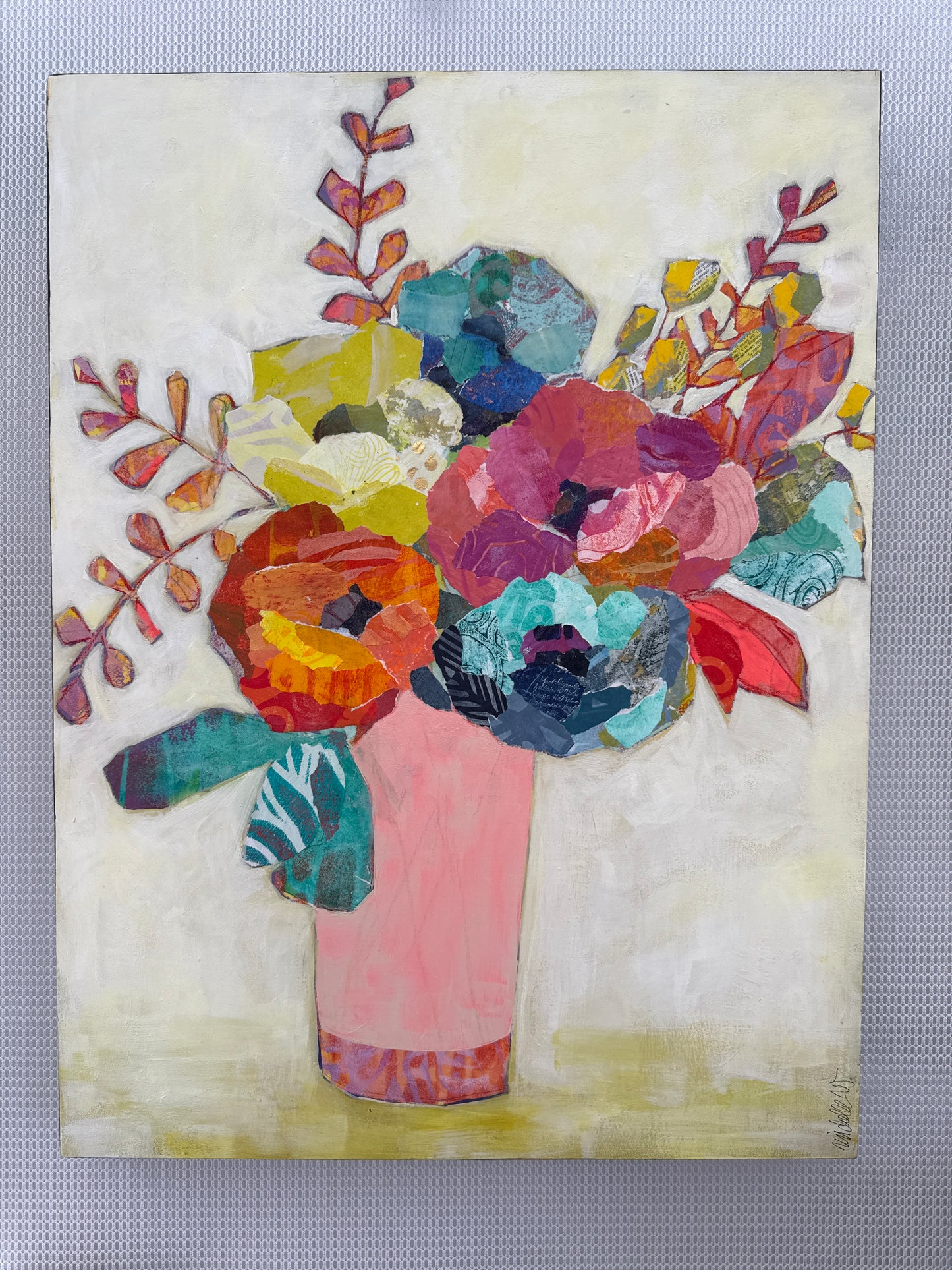 Mixed Media Collage - “Bright Side of the Bloom”