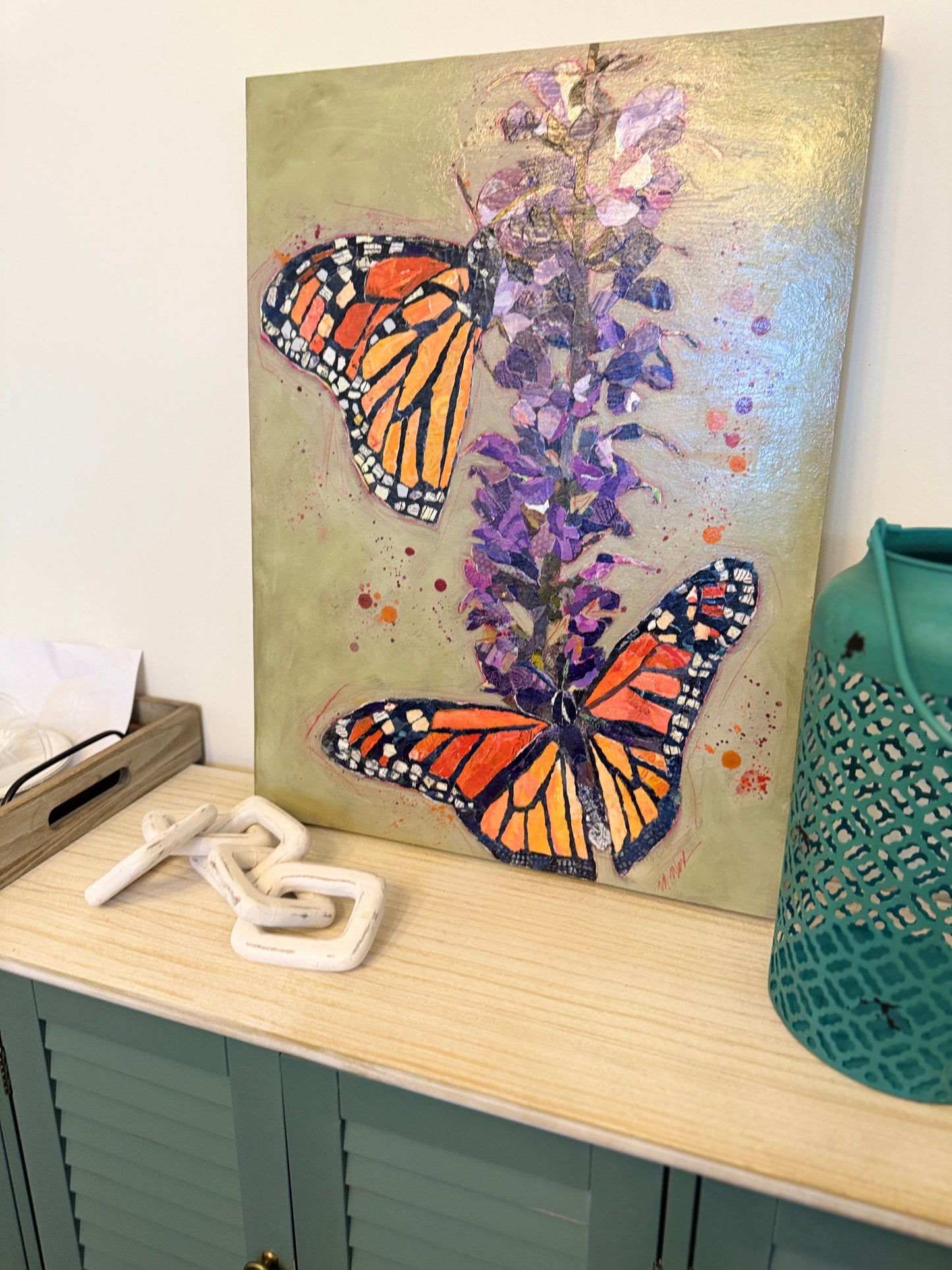 Just the Two of Us — 18x24” Mixed Media Collage