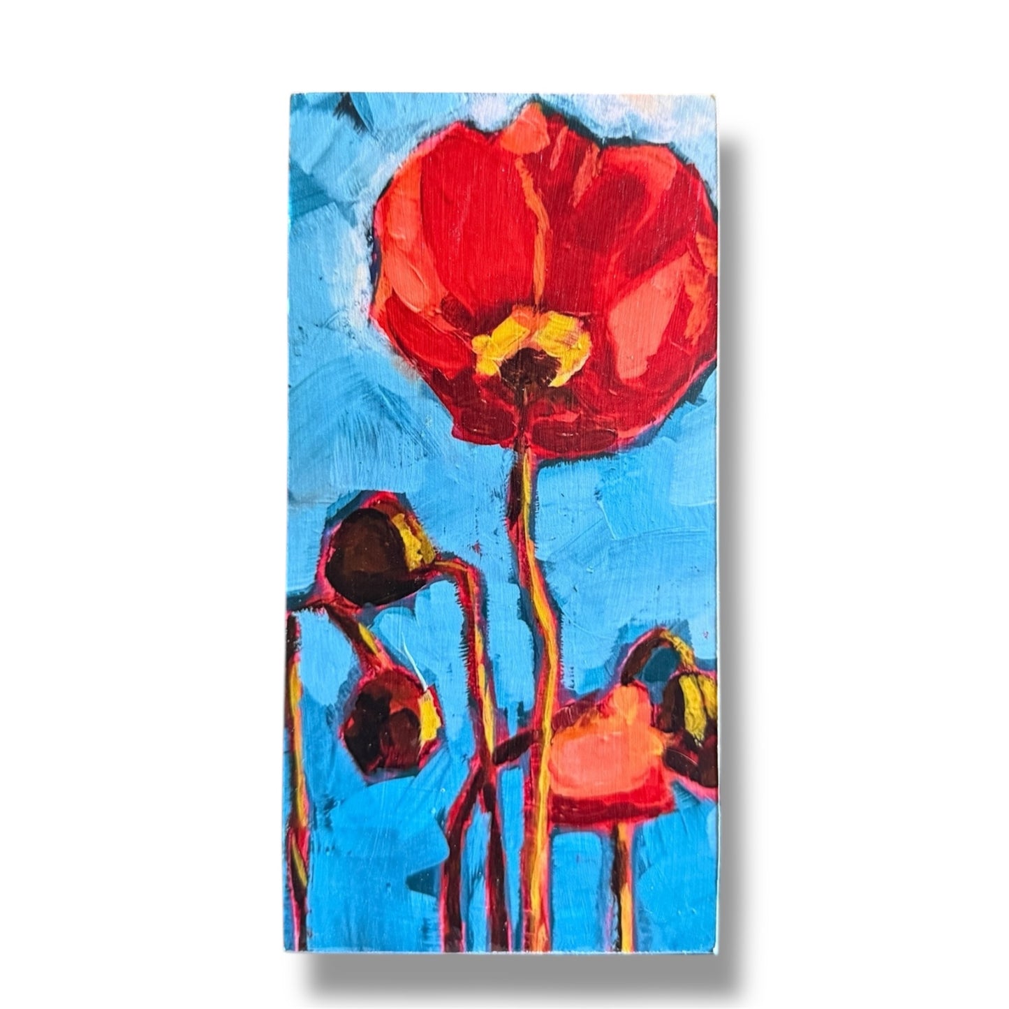 4x6 Floral Art Print on Wood Block