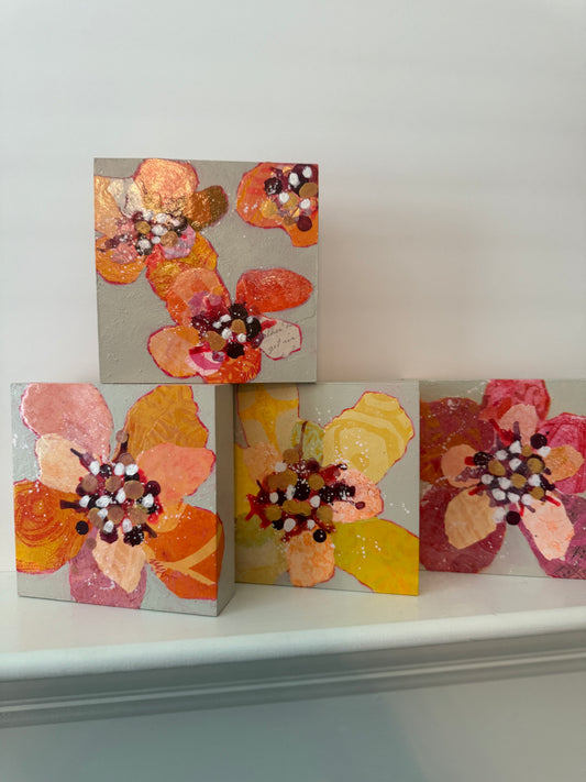 Blooming Bright Mini Art Block - Set of 4